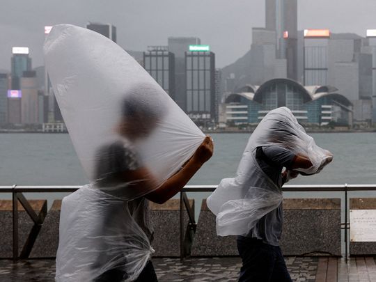 In Photos Hong Kong Issues Highest Level Alert For Super Typhoon Saola