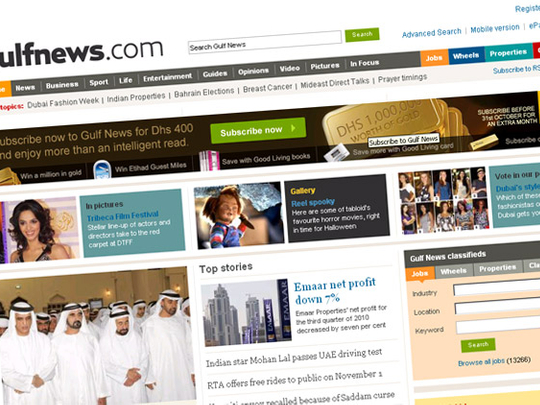 Gulf News Is Middle East’s Top English Site | Media – Gulf News