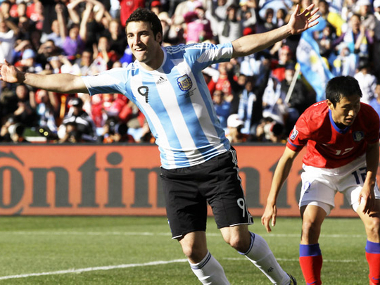 Higuain hat-trick gives Argentina victory against South Korea ...