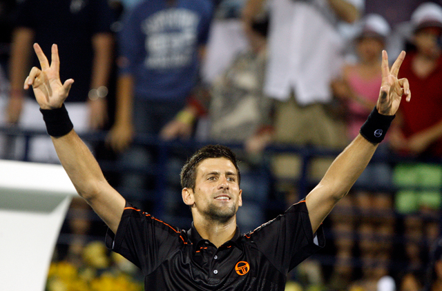 Djokovic wins three in a row in pulsating Dubai final against Federer