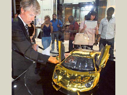  gold model Lamborghini on display at Dubai Mall | Uae – Gulf News