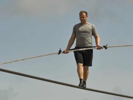 Nik Wallenda sets world record for longest tightrope walk at