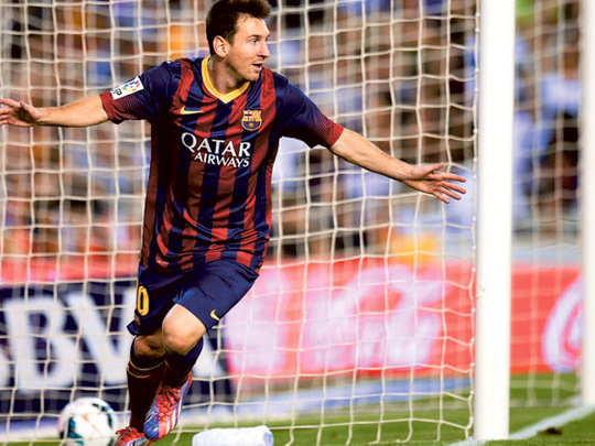 Lionel Messi Hat-trick Keeps Barcelona On Top | Football – Gulf News