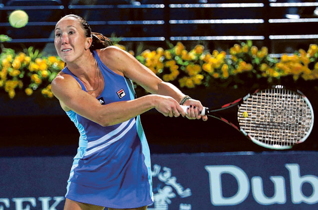 Jelena Jankovic of Serbia looks dejected during her third round