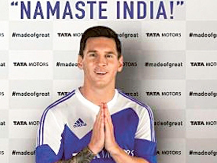 messi visits india