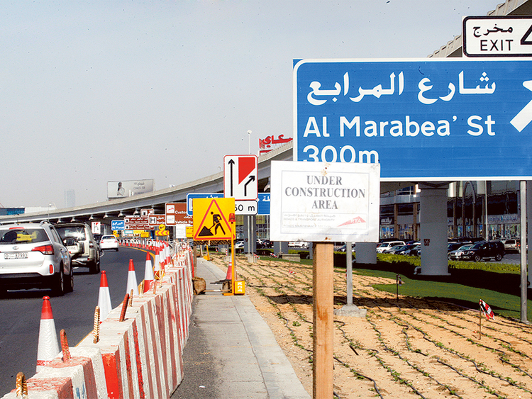 New Lane At On Shaikh Zayed Road Near Fgb Metro Station Exit To