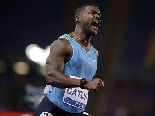 Justin Gatlin takes Usain Bolt’s Rome track record | Sport – Gulf News