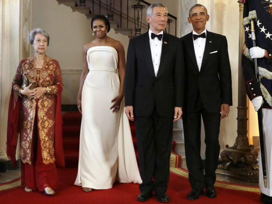 Michelle Obama Wears a Gown Designed by Lady Gaga's Stylist, Brandon Maxwell,  to State Dinner - Fashionista