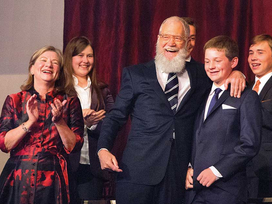 David Letterman Honoured With Mark Twain Prize Hollywood Gulf News