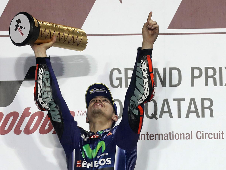 Vinales Wins Dramatic Qatar Motogp Motorsport Gulf News