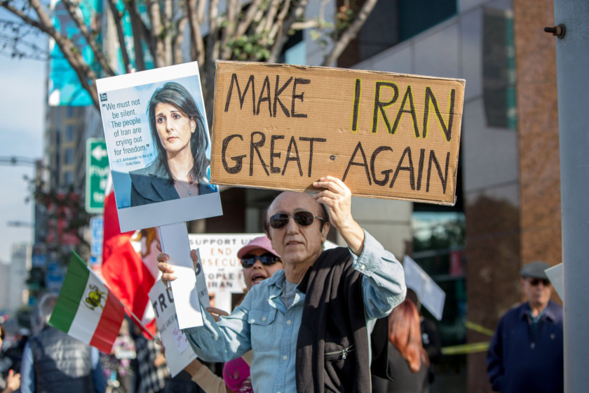 iranian protest in los angeles today