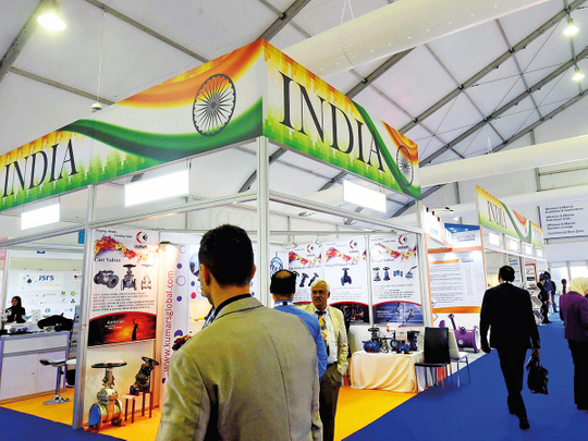 A view of the Indian pavilion at Adipec