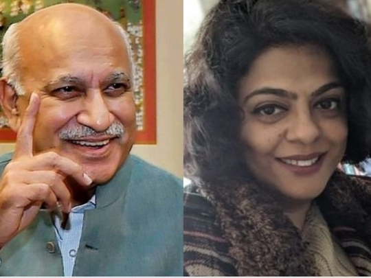 MJ Akbar and Journalist Joyeeta Basu