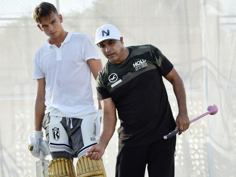 Robin Singh (right) with Australian cricketer Chris Green
