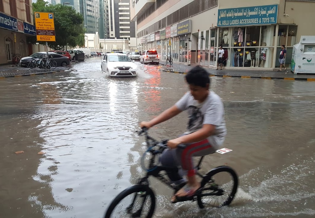Sharjah flooded street