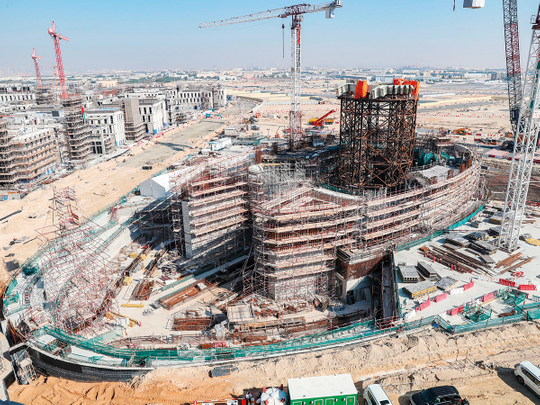 Work in progress at the Dubai Expo 2020 site