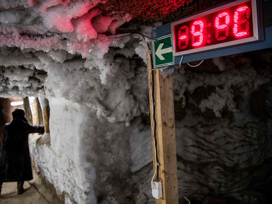 An electronic thermometer - permafrost