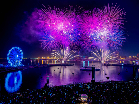 New York City Festival fireworks in Dubai