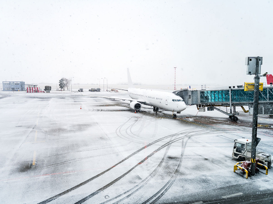 snow at airport runway winter generic