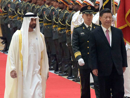 Shaikh Mohammad Bin Zayed and Xi Jinping 29122018