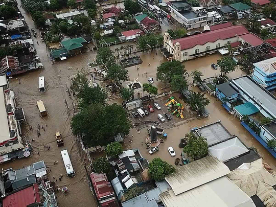 Flooded area in the town of Baao Philippines 30122018