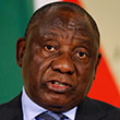 South African President Cyril Ramaphosa in parliament during the annual State of the Nation address