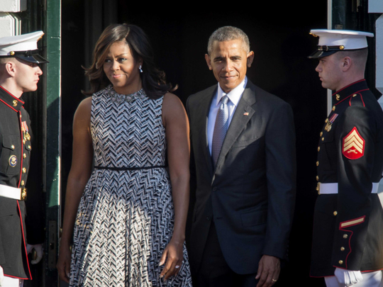 tab Barack and Michelle Obama