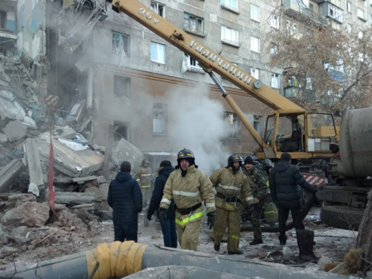 High rise building collapses in Russia in gas explosion | World – Gulf News