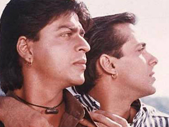 tabSRK and Salman in Karan Arjun1