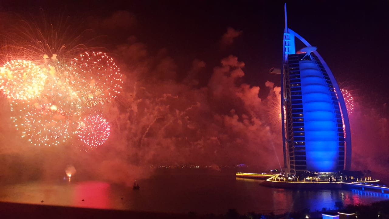 2019 fireworks by the Burj Al Arab