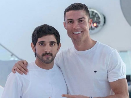 Shaikh Hamdan and Cristiano Ronaldo