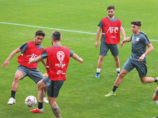 Philippines players during a training