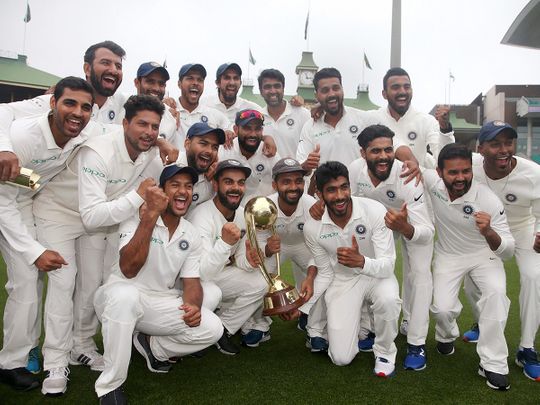 India's cricket team celebrate