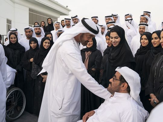 Mohammad receives the Special Olympics committee