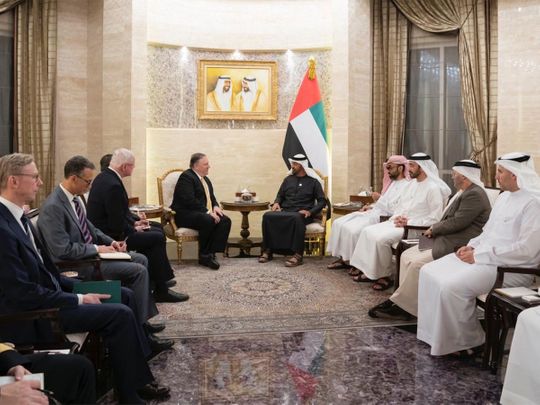 Shaikh Mohammad Bin Zayed receives Mike Pompeo Jan 12