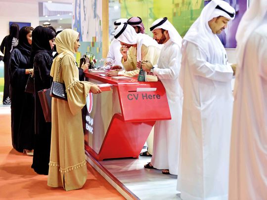 A career fair in Dubai