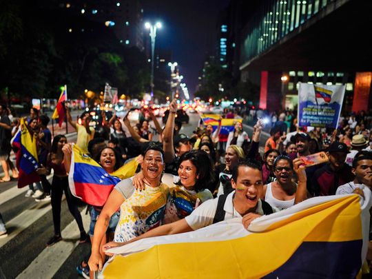 Venezuelan anti-government protesters