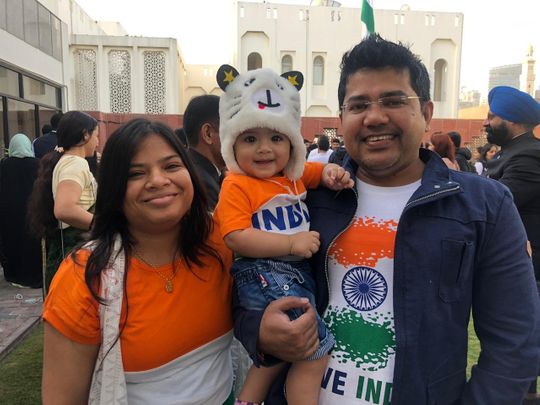 baby Aadvik in the Indian tricolour at the 70th Republic Day 099