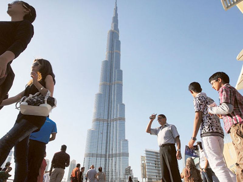 Turistas en Dubai