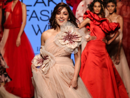 Lakme Fashion Week: Yami Gautam stuns in ramp walk for Gauri and Nainika |  Fashion – Gulf News