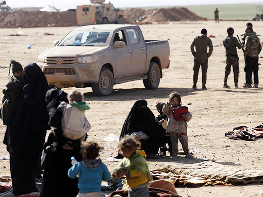 Civilians fleeing from fighting between