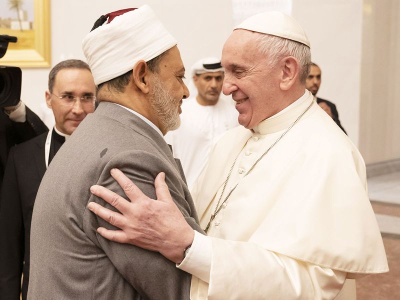 Pope Francis and Dr Ahmad Al Tayeb, Grand Imam of Al Azhar Al Sharif