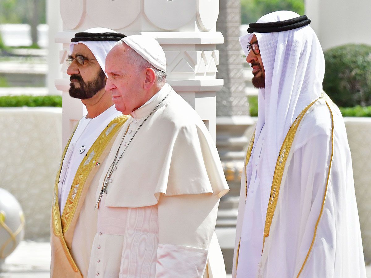 Pope Francis with Shaikh Mohammad Bin Rashid