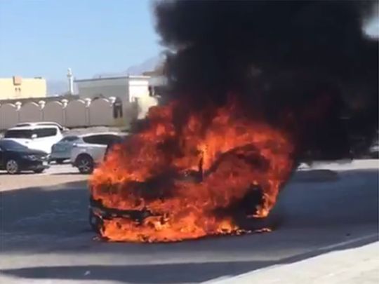 Car fire disrupts Friday prayers