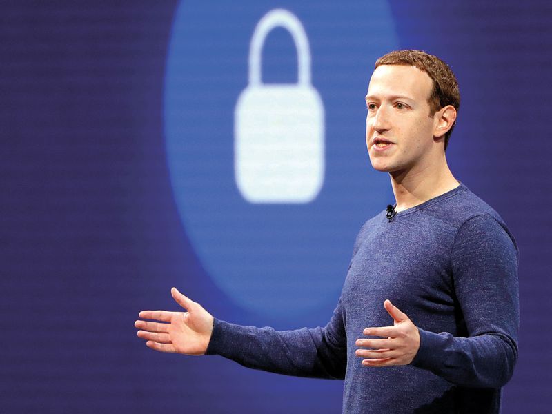 Facebook CEO Mark Zuckerberg delivers the keynote speech at F8