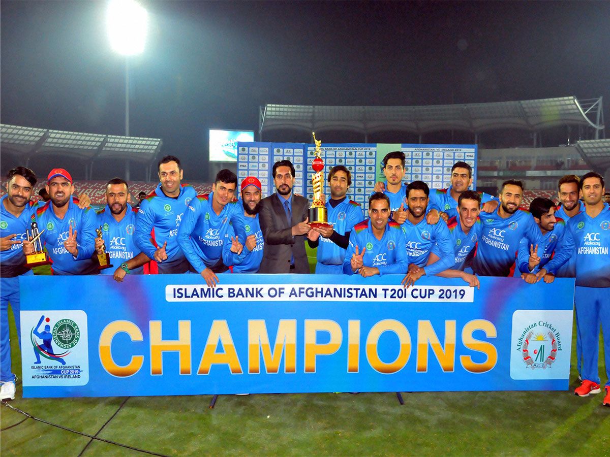 Afghanistan players celebrate