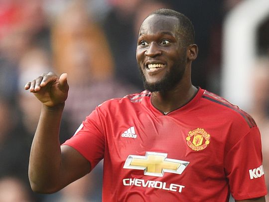 Manchester United's Belgian striker Romelu Lukaku