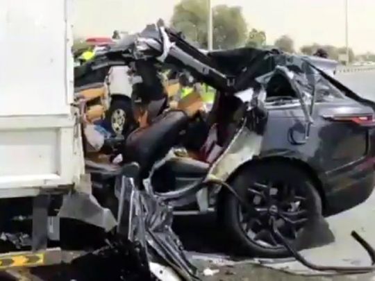 Emirati Woman Dies After Car Hits Parked Truck In Dubai Uae Gulf News 