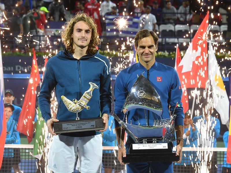 Roger Federer and Stefanos Tsitsipa