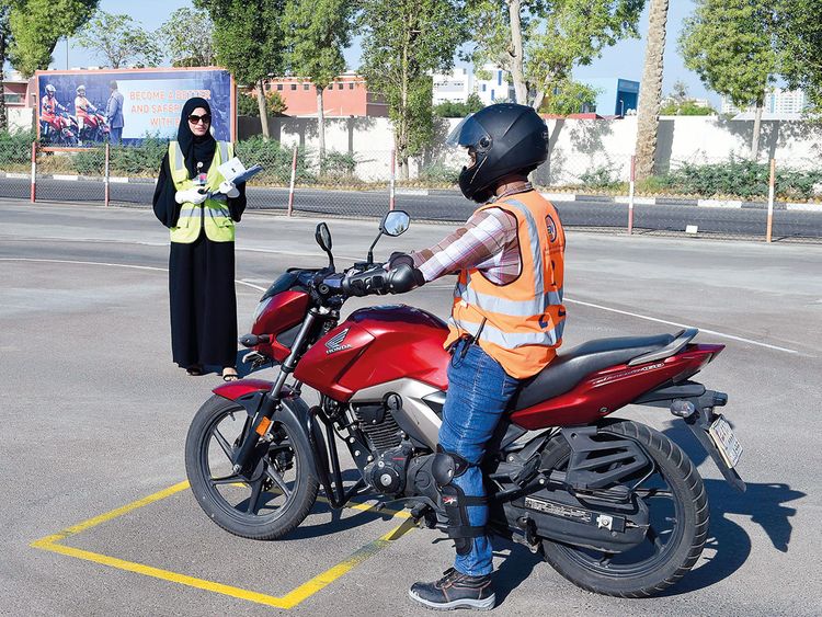 Meet Uae S First Woman Examiner For Motorcycle Driving Tests Uae Gulf News